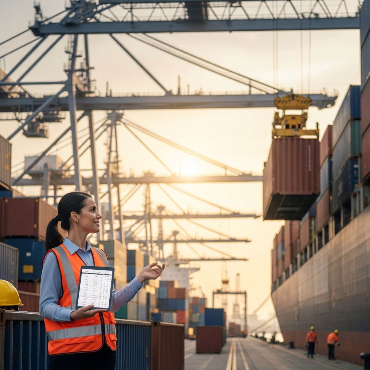 Warehouse automation with conveyor belts.