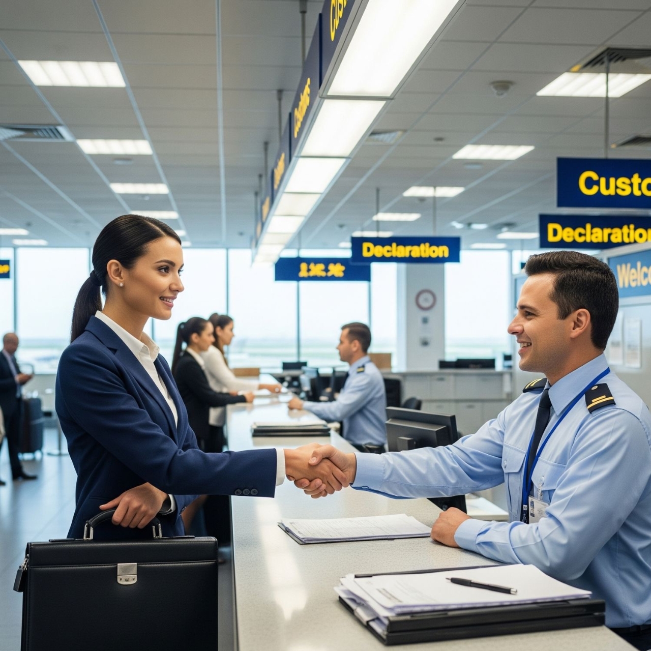 Forklift moving goods inside a warehouse.